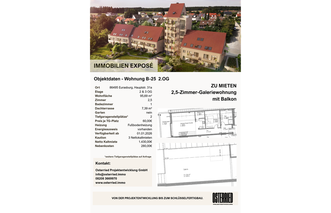 Exposé B-25 2.OG 2,5-Zimmer-Galeriewohnung mit Balkon
